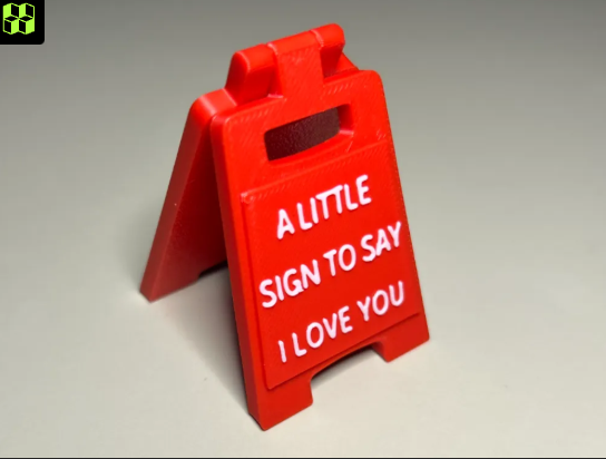 Small I Love You Sign — 3D printed by Moon Studio 3D